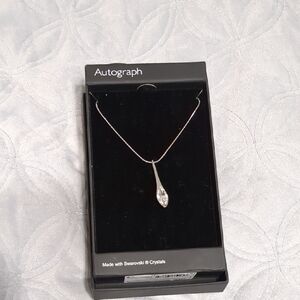 Autograph Silver Necklace with Swarovski Crystals